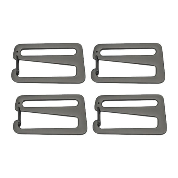 Sharprepublic 4 Pieces G Hook Slide Buckles Quick Release for Clothing Bags Hiking Gray