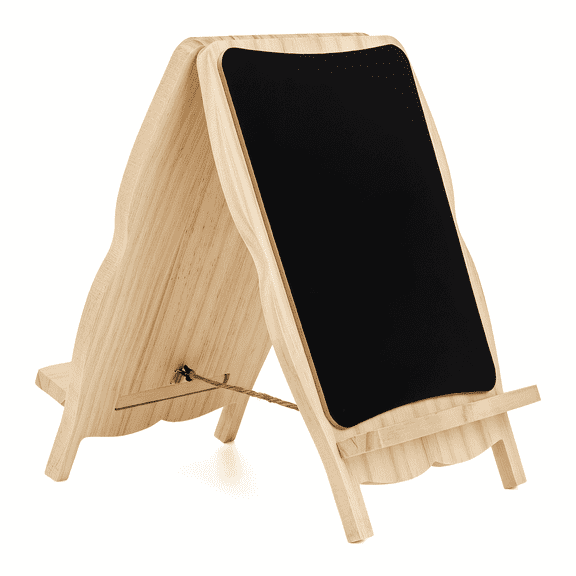 Mini Black Double Sided Tabletop Chalkboard with Wood Easel