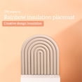 thumbnail image 3 of Wosthever Rainbow-shaped Insulation Coasters Bottles Mats Reusable Placemat Heat-resistance Accessories Thicken Kitchen Anti-scalding Type2 NO2, 3 of 6