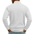 thumbnail image 3 of CCRFTGI Quarter Zip Pullover Men Golf Long Sleeve Mock Neck Pullover Lightweight Sweatshirt Athletic Polo Sweater White 2XL, 3 of 3
