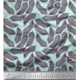 thumbnail image 1 of Soimoi Green Georgette Viscose Fabric Artistic Banana Leaves Print Fabric by the Yard 42 Inch Wide, 1 of 3