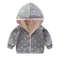thumbnail image 3 of Dezsed Toddler Zip Up Hoodie Sweatshirt Baby Boys Girls Hooded Coat Lightweight Fall Winter Jacket Thick Warm Outerwear Gray 9-12 Months, 3 of 3