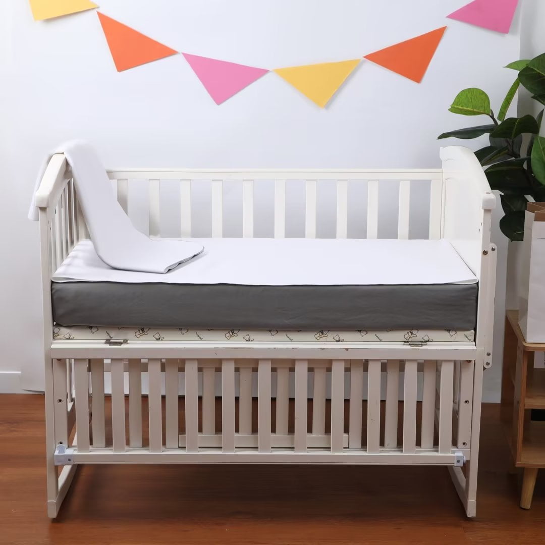 Shunjie.Home 2 Pack Waterproof Crib Mattress Protector Pad 27" x 39", Washable Flannel Crib Pad
