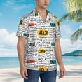 thumbnail image 5 of Easygdp Hello Men's Hawaiian Shirts Print Lapel Short Sleeve for Beach, vacation, party, casual occasions - 3X-Large, 5 of 9