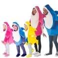 thumbnail image 2 of Disfraz de tiburón para adultos y niños, disfraz de cosplay, traje de tiburón para bebé, divertido disfraz de fiesta familiar, regalo de cumpleaños, disfraz de Halloween, 2 of 5
