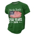 thumbnail image 2 of Vamuko 250 Anniversary Usa Shirts Mens Graphic American Flag We the Peaple T-Shirt 1776 Short Sleeve Patriot Pride Shirt 4th Of July Red Blue and White Tees Green 3XL, 2 of 5