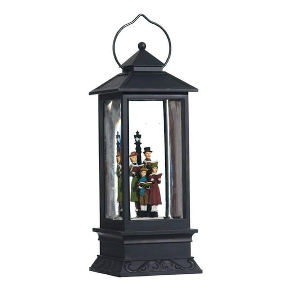 RAZ Imports 48185 - 11" Battery Operated Family Caroler Water/Glitter Filled Lantern with Timer (Batteries not Included) (11" CAROLER LIGHTED WATER LANTERN 3640513)