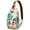Hand-Drawn Dog, variant on Fantasy Owl Night Sky Sling Backpack, Artistic Owl and Magical Moon Print Crossbody Bag with Hand-drawn Cartoon Bird Pattern