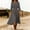 *Dark Gray, variant on ClodeEU Women's Linen Blend Maxi Dress, Grewneck Long Sleeve Casual Dress Army Green,Womens Plus L