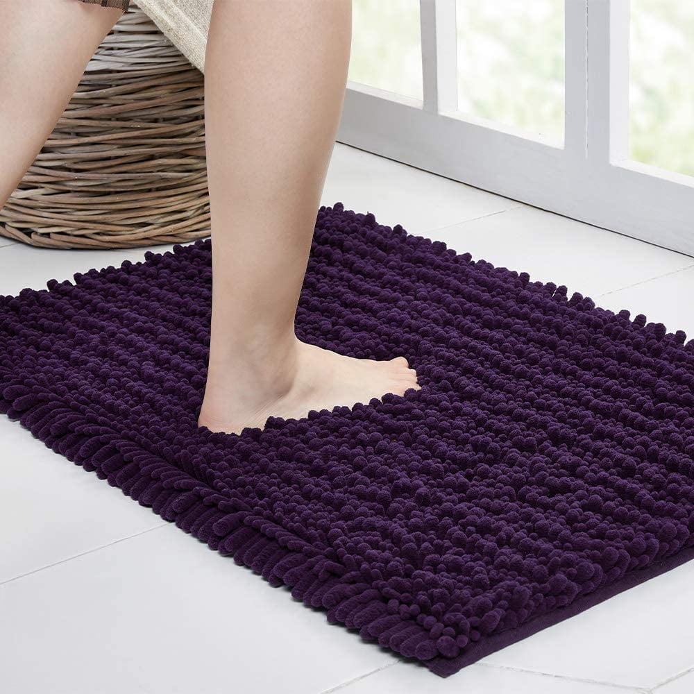 18x25 in Soft Plush Bath R Details about   Easy-Going Luxury Chenille Striped Pattern Bath Mat 