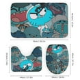 thumbnail image 3 of Juego de 4 cortinas de ducha de El asombroso mundo de Gumball con alfombrillas antideslizantes, tapa de inodoro y alfombrilla de baño, cortina de ducha impermeable con dibujos animados para niños con, 3 of 8