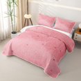 thumbnail image 3 of Feelyou Spooky Spider Web Quilt King, Cute Pink Halloween Spider King Coverlet Set, 3pcs, 1 Comforter and 2 Pillowcases, 3 of 7