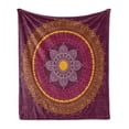 thumbnail image 1 of Mandala Soft Flannel Fleece Throw Blanket, Ornamental Vintage Design with Folklore Geometric Circular Elements Pattern, Cozy Plush for Indoor and Outdoor Use, 70" x 90", Multicolor, by Ambesonne, 1 of 6