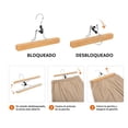 thumbnail image 2 of Ganchos de madera resistentes para pantalones, color natural, paquete de 10, 2 of 4