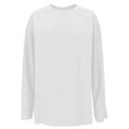 thumbnail image 3 of Lenago Women's Oversized Sweatshirts Solid Color Long Sleeved Pullover Loose Crew Neck Tops Sweatshirt Fall Outfits Winter Clothes, 3 of 6