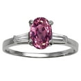 thumbnail image 2 of Tommaso Design� Oval 7x5 mm Genuine Pink Tourmaline Engagement Ring, 2 of 9