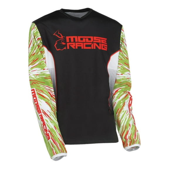 Moose Racing Agroid Youth MX Offroad Jersey Green/Red XS