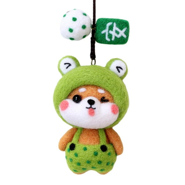 de Animales de Fieltro de Lana, Manualidades Hechas Sin Terminar, con Material de Fieltro de , Juguetes de Fieltro de Lana para Niños, Rana perfecl Kits de inicio de fieltro de aguja