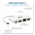 thumbnail image 2 of Tripp Lite U444-06N-H4GU-C USB 3.1 Gen 1 USB-C to HDMI External Video Adapter with USB-A Hub, USB-C Charging Port, 2 of 9