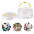 thumbnail image 3 of Miangastore 2pcs 2L Folding Water Bucket Travelling Foldable Bucket Transparent Washbasin, 3 of 9