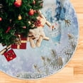 thumbnail image 5 of FMSHPON Christmas Snowman Xmas Christmas Tree Skirt Stand Mat for Holiday Party Decoration Indoor Outdoor 48 inches, 5 of 6
