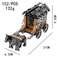 thumbnail image 3 of One MOC Building Block Set – Medieval Carriage & Chariot with Accessories – Small Particle Construction Kit for Scene Building, 3 of 10