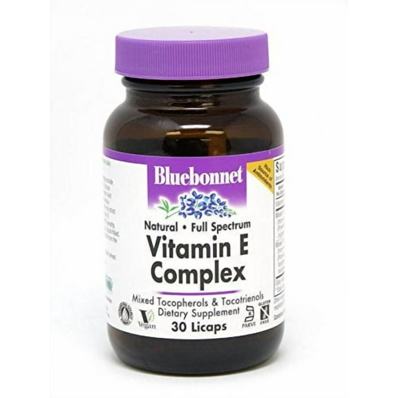 Bluebonnet Nutrition Full Spectrum Natural Vitamin E Complex Liquid Capsules, 30 Count