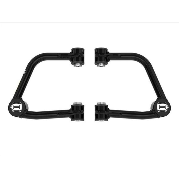 Fits 2021-2024 Ford Bronco Icon Vehicle Dynamics Control Arm 48400DJ Tubular; Non Adjustable; Black; Steel; Greaseable; Set Of 2
