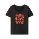 thumbnail image 3 of Camiseta de mujer, Tops de verano, Camiseta básica negra, regalo, Tops clásicos de manga corta, camisa femenina para ir al trabajo, uso diario, oficina Negro, 3 of 10