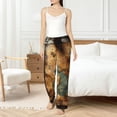thumbnail image 6 of Lsque Antique Map Adventure Scene Print Women's Pajama Pants, Lounge Pant - Comfortable Home Wear,Elastic Waistband, Stylish Design-Large, 6 of 9