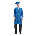 thumbnail image 3 of TOPTIE Economic Unisex Graduation Set Gown Cap Tassel 2021 Size 39"-63" Blue, 3 of 6