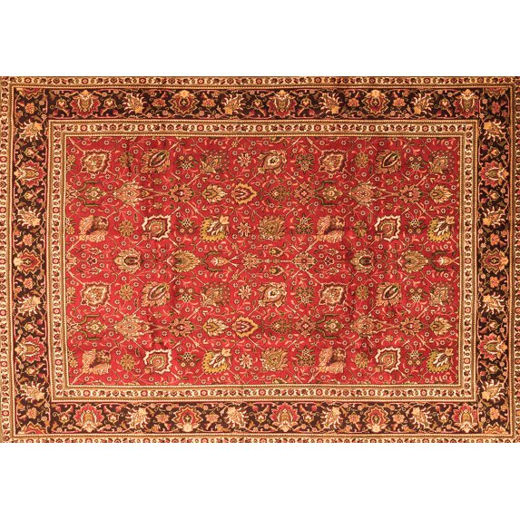 Ahgly Company Indoor Rectangle Persian Orange Traditional Area Rugs, 2' x 5'