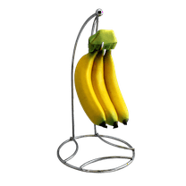 Chrome Banana Holder Tree Stand – Countertop Fruit Hanger for Even Ripening, Prevents Bruising, Modern Silver Kitchen Organizer – Dependable Industries