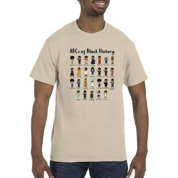 Smartprints Mens Graphic Tee - Abcs Of History - Regular Fit 100% Cotton