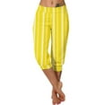 thumbnail image 2 of Zysthvn Capri Pants for Women Workout Yoga Cropped Athletic Leggings Striped Lounge Pants Women with Pockets Gym Elastic Waist High Waisted, 2 of 6