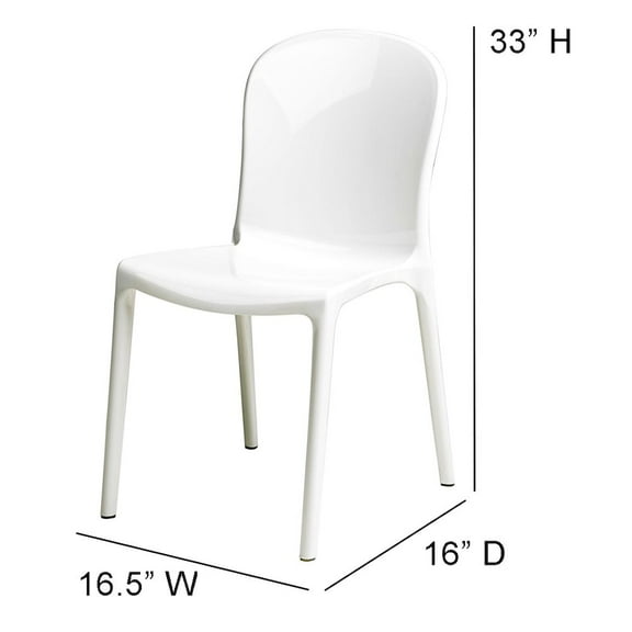 CSP Commerical Seating Products White Genoa Chairs