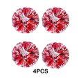 thumbnail image 4 of Yuarrent 4 unids/set destacan con pompones de porristas de mano, pompones de porrista no tóxicos y duraderos Animadoras plata roja brillante, 4 of 6