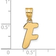 thumbnail image 4 of 14K Yellow Gold Polished Script Letter F Initial Pendant - Jbsp, 4 of 5