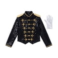 thumbnail image 5 of 3-Piece Pop Star Halloween Costume Set Top with Wig and Glove for Stage Performance Show Retro Role Play Event Dance Star Outfit for Celebration S, 5 of 7