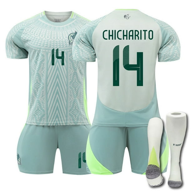 Uniformes de Futbol Infantil Uniformes de Futbol Mexico Uniformes de Entrenamiento de Futbol Visitante No. 14