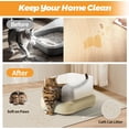 thumbnail image 5 of Cat Litter Mat, Extra Large 51" x 25.6" Silicone Mat Litter Trapping Mat for Scatter Control, Soft on Kitty Paws, Easy to Clean (Beige), 5 of 13