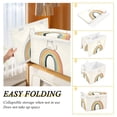 thumbnail image 2 of Yayeee Collapsible Cube Storage Bin with Lid Fabric Closet Decorative Basket with Handles, White Cat Rainbow, 2 of 7