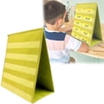 thumbnail image 2 of Clearance! Self Standing Teaching Pocket Folding Double Desktop Pocket for Classroom Schedule Display Kids Kindergarten Science and technology teaching aids,Yellow, 2 of 9