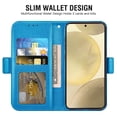 thumbnail image 6 of Asuwish Compatible with Samsung Galaxy S24/S25 5G Wallet Phone Case and Tempered Glass Screen Protector Flip Credit Card Holder Stand Mandala Flower Cell Cover for S 24 24S 25 25S G5 Women Men Blue, 6 of 9