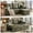 Olive Green-Faux Leather, variant on L-Shaped Sleeper Sectional Sofa with Pull-Out Bed, Reversible Storage Chaise, Convertible Fabric Sofa Bed Sleeper Sofa Bed for Living Room and Small Spaces
