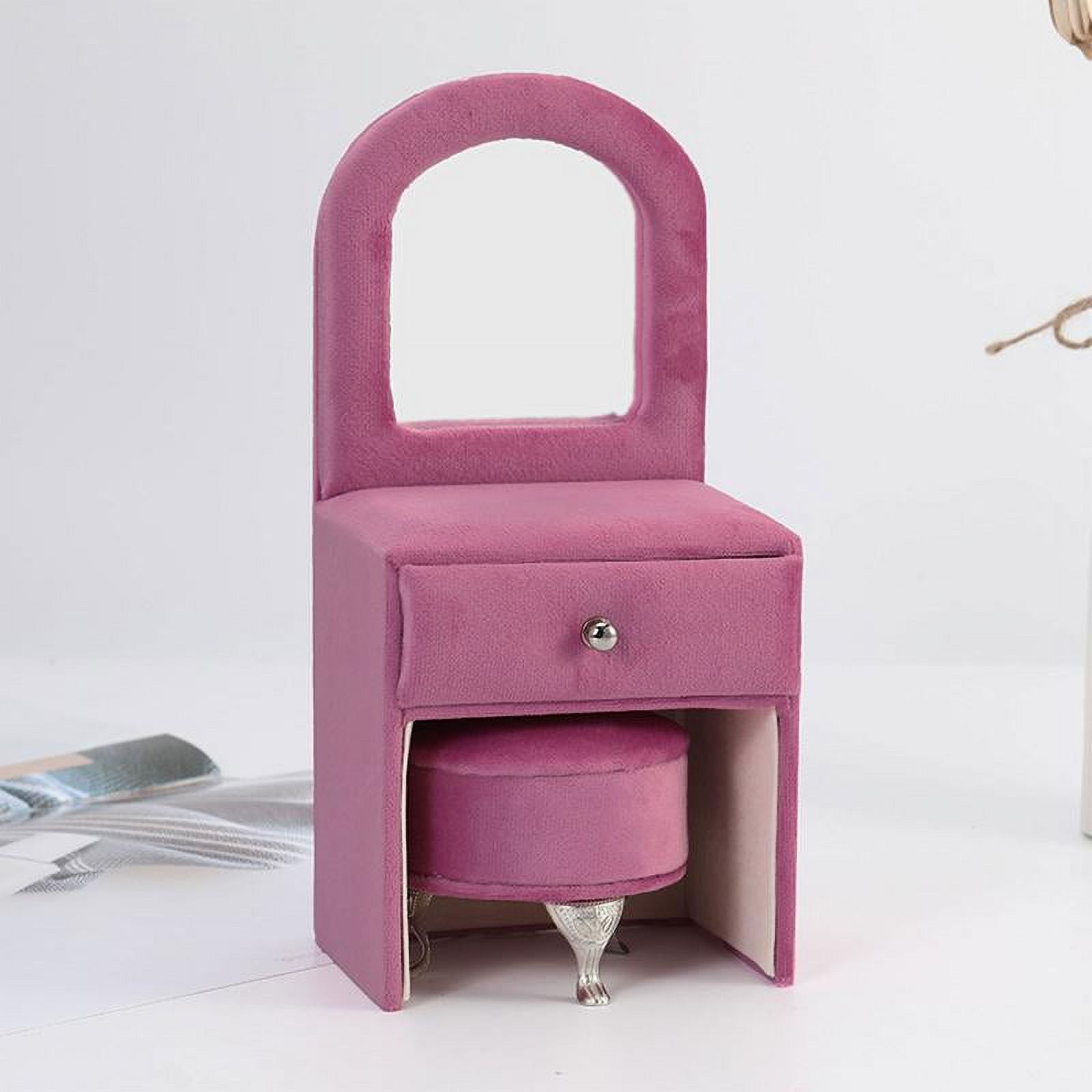 JNANEEI Cute Sofa Shape Jewelry Box Beautiful for Case Fashion Jewelleries Storage Showcase Holder Organizer for Earring Neckalce Pendant