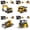 4 pcs, variant on Wiggos Mini Excavator Toy, 1:64 RC Construction Vehicle Set, 2.4GHz Mini Remote Control Excavator Dump Truck Bulldozer Forklift, Remote & APP Dual Control, Lights Sounds, Rechargeable