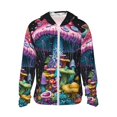 thumbnail image 1 of Vsdgher Sweat à Capuche Imprimé Champignon Coloré pour Hommes Femmes, Manches Longues Protection Solaire Pêche pour Course Natation-3TG, 1 of 7