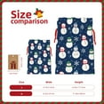 thumbnail image 4 of XMXT Christmas Drawstring Gift Bags, Cute Snowman Blue Background Wrapping Sacks Candy Packing Bag Party Decorations Favor Bags, S, 4 of 8