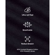 True Classic Mens T-Shirts – Short Sleeve Crew Neck T Shirts for Man, Cotton Blend Plain Novelty Mens T-Shirts, Pack of 3, Black, M